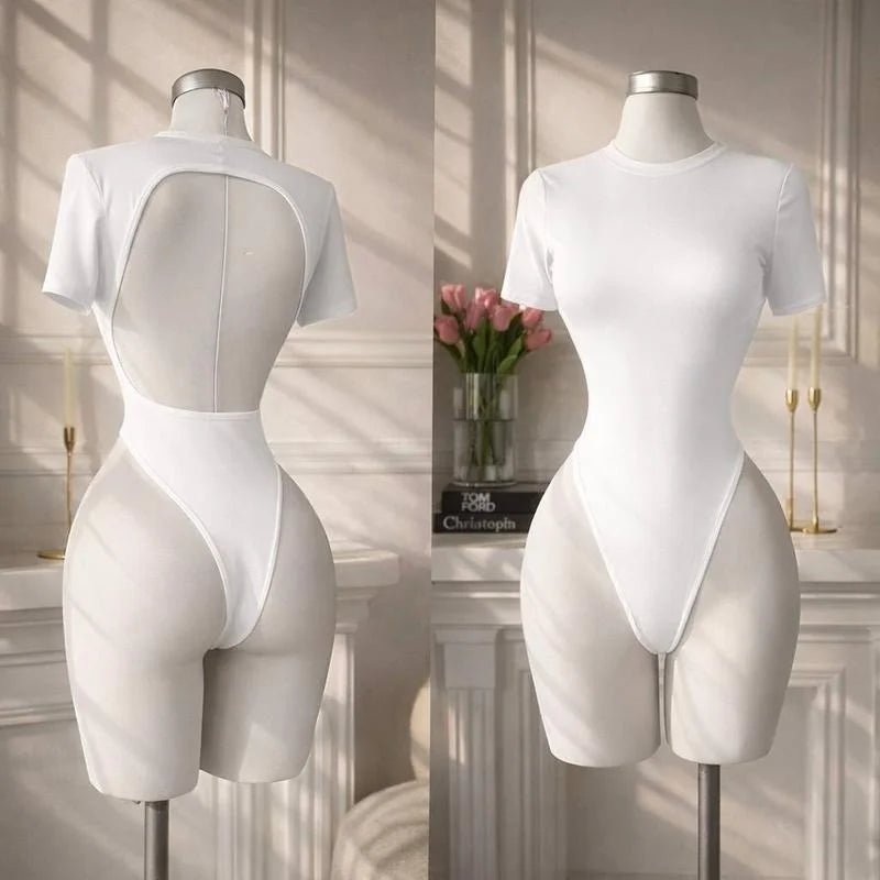 Women's High-Quality Backless Bodysuit Basic Solid Color Comfortable Fit Underwear