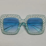 Diamond Oversized Sunglasses Big Square Frame Sunglasses UV400 Crystal Eyewear Retro Rhinestone Frames Eyeglasses