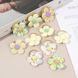 10Pcs/Set New Baby Girl Cute Colorful Flower Hair Bands Ponytail Holder Chilren Soft Scrunchies Rubber Kids Hair Accessories