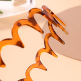 Korean Women Hair Comb Non-Slip Headband Plastic U Shape Hair Hoops Fixed Teeth Fluffy Top Hair Bands Headwear Hair Accessories