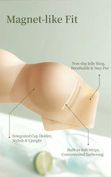 SUJIIN Summer Invisible Strapless Bras for Women Seamless Wireless Push Up Bra Lady Tube Top Supportive Bralettes Woman MX388