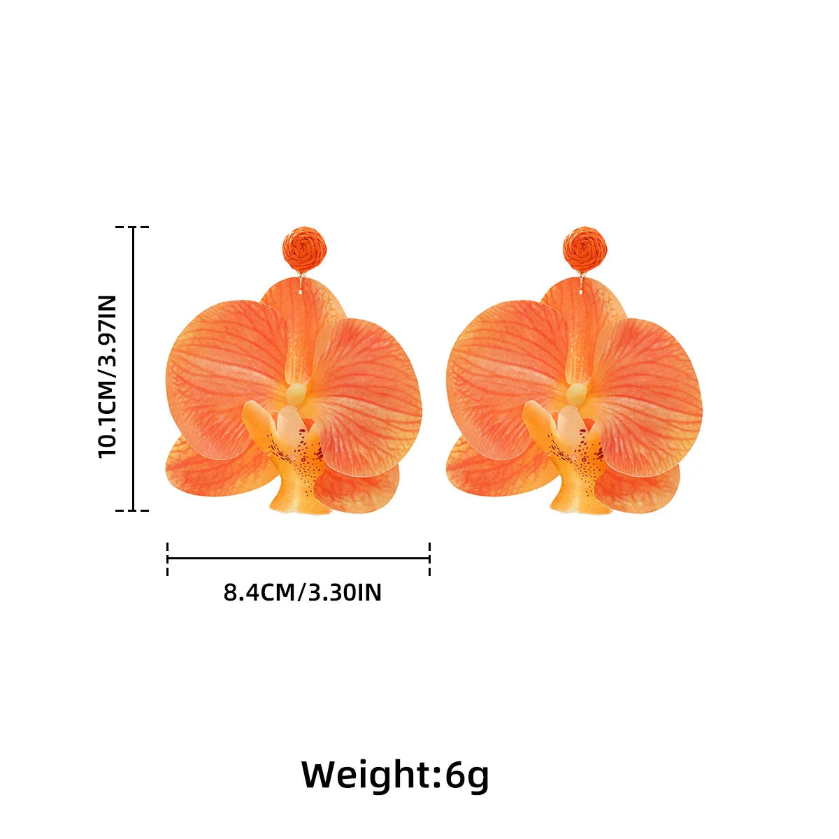Chiffon flower multi-layer earrings, summer beach vacation style exaggerated earrings design, light luxury, niche