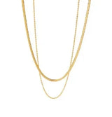 Stainless Steel Vintage Textured Delicate Necklace
