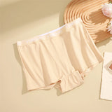 3Pcs Women's Panties Cotton Seamless Sports Boxers Underwear Female Solid Color Briefs Lingerie Intimate Underpant Finetoo S-XXL
