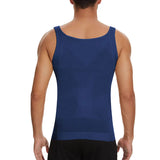 Men Slimming Body Shaper Abdomen Reducer Underwear Tank Top Sleevelss Wide Strap Shapewear Fitness Posture Correct Belly Abdominal Fat Reducer Vest Breathable Soft Waist Trainer S-3XL