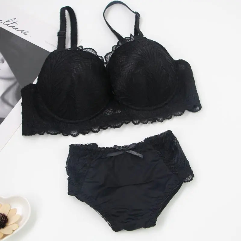 DaiNaFang Push Up Bras Set For Women Breathable Lift 34/75 36/80 38/85 40/90 42/95 BC Cup Underwear Bow Lingerie