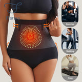 Flarixa 1/2/3Pcs Seamless Women's High Waist Abdomen Control Panties Magnetic Therapy Warm Uterus Underwear Body Shaping Briefs