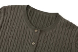 AS AW25 new design knitting cable cardigan + ribbing mockneck dress maxi length match for lady wear