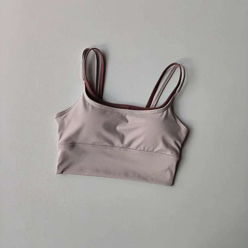 Sports Underwear Bras Top Women's Shockproof Gathering Fitness and Breasts Wearing Yoga Quick-drying Suspender Vests in Summer