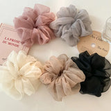 Large Mesh Hair Rope for Women Simple and Fashiona  Does Not Hurt The Hair Hair Rope Cute Girl High Ponytail Scrunchie