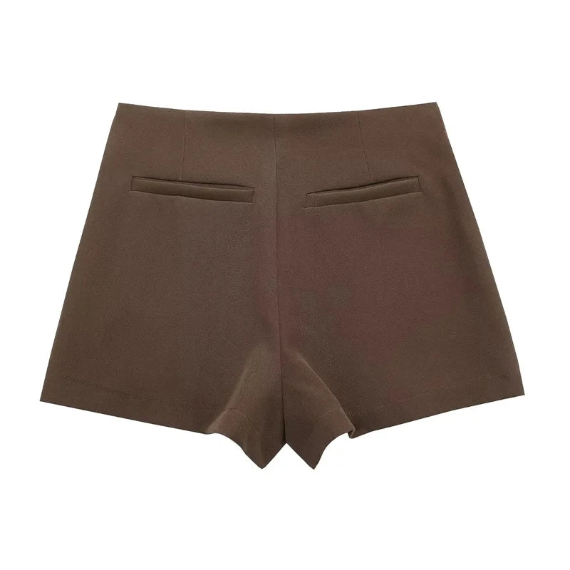 MUJER 2025 Black Mini Skirt Shorts Woman Fashion Asymmetric Skort For Women High Waist Short Skirts Woman Summer Casual Shorts