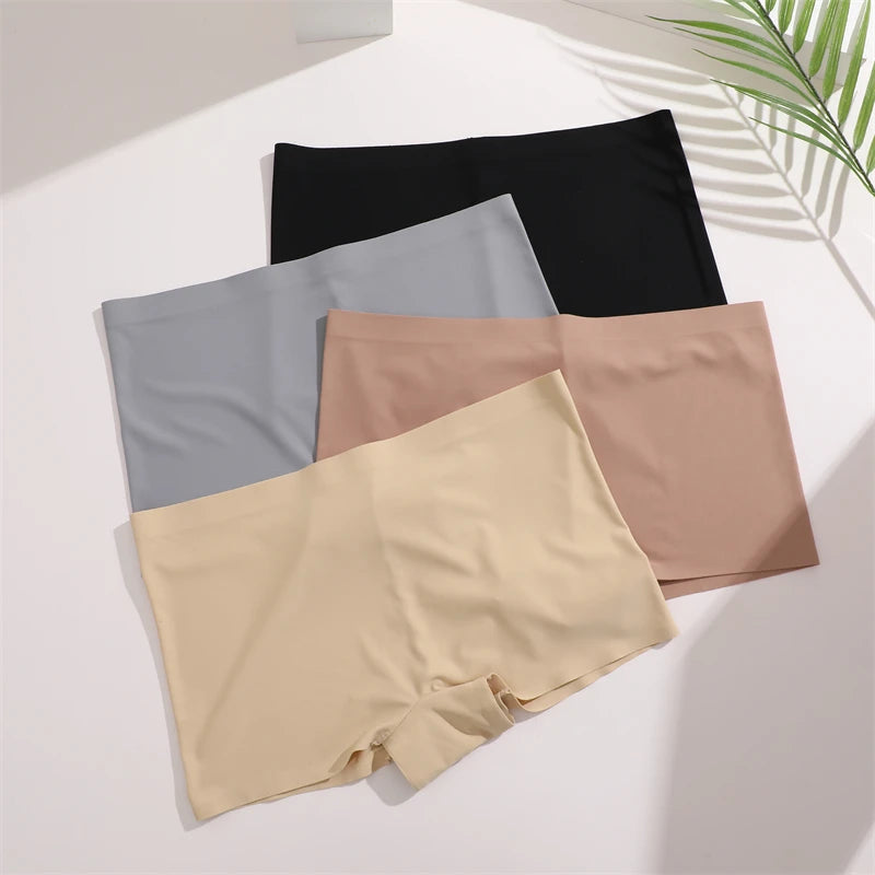 1Pc Women's Seamless Panties Sports Boxers Underwear Female Solid Color Comfortable Briefs Cozy Lingerie Intimate Underpant S-XL