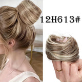 Elegant Synthetic Hair Bun for Women Soft Comfortable Chignon Style Elastic Rubber Band Scrunchy Updo Hairpiece