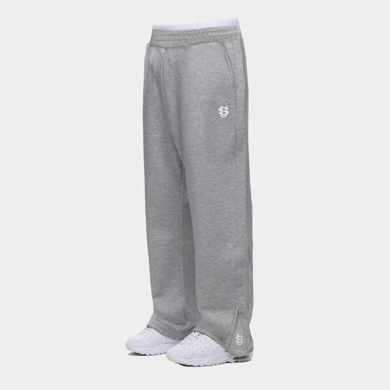 High Waist Autumn Drawstring Zipper Sweatpants Solid Color Casual High Street Hip-Hop Rap Y2K Style Trousers