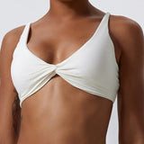 New Summer Women's Push-Up Sports Bra Breathable Soft Yoga Workout Top Backless Fitness Crop Gym Underwear Woman’s Crop Top