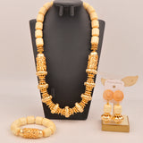 32inches 2Layers orange artifinal nigerian coral bead jewelry set wedding