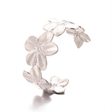 Exquisite Classic Bump Pattern Openning Bangles Bracelet For Women Cuff Bracelet Gold Color Stainless Steel Hand Ornament Gift