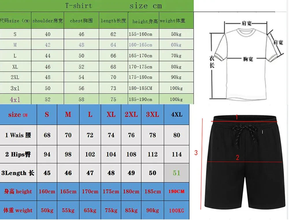 Men's new fashionable casual T-shirt shorts two-piece set 2026 men's summer outdoor sports breathable set