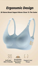 Women'S Seamless Bras Ladies Thin Style Soft Breastfeeding Bra Underwear Comfortable Lingerie Gather Support Plus Size