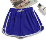 Women yoga Shorts Summer outer wear mid-waist casual loose straight pants lady stylish thin breathable wide leg gym short pants
