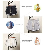Women yoga Shorts Summer outer wear mid-waist casual loose straight pants lady stylish thin breathable wide leg gym short pants