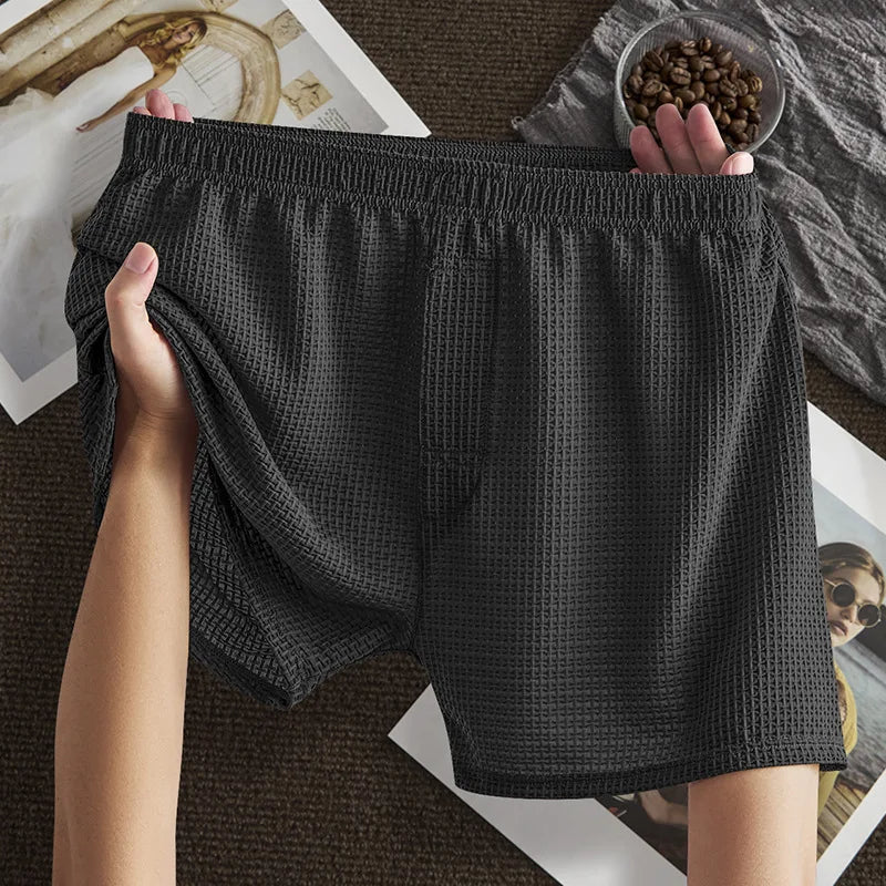 Mens Aro Pants Ice Silk Cool-Feeling Loose Breathable Boxer Briefs Men Seamless Boxer Shorts Male Underwear Man Pajama Pants