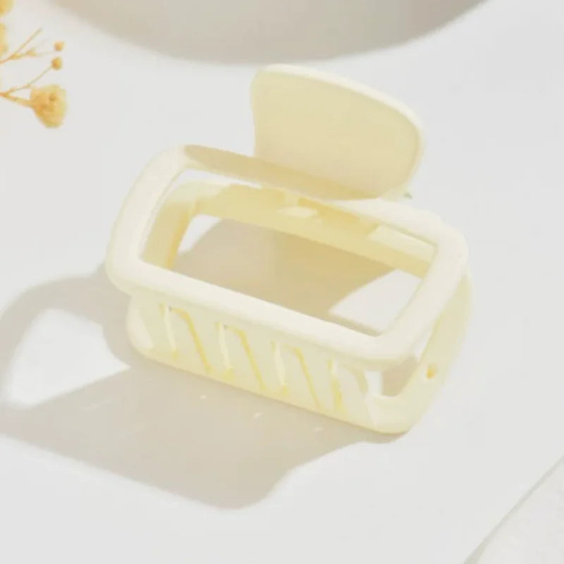 4pcs Women's Square Lightweight Hair Claw Clips Fashionable Elegant Hair Accessories Suitable for Hair Styling Makeup