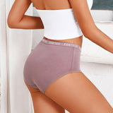 4Pcs S-XXL Cotton High Waist Underpants Women's Seamless High Elastic Belt Panties Comfortable Sports Briefs Breathable Lingerie
