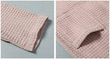 Cotton Terry Robe for Spring and Summer Thin Morning Robe Long Sleeve Waffle Bathrobe Hotel Beauty Bath Towel for Couples