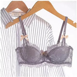 MOYISU French Romantic Lace Comfortable Breathable セクシー Tushy Slim Bra Collection Pure Desire Girls Push Beautiful Underwear SET