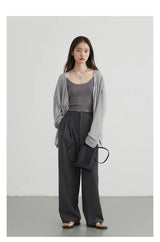CHIC VEN Women's Cardigan New V-neck Long Sleeved Female Shirt Female Jumpers Sun Protection Woman Top Spring Summer 2026