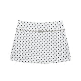 Women's Solid Color Skort with Belt Side Zipper Casual Shorts Skirts Fashionable And Stylish Women's Clothing