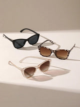 3 PCS Unisex Plastic Cat-eye Shape Fashion Sunglasses For Street Photography And Vacation Trips