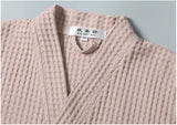 Cotton Terry Robe for Spring and Summer Thin Morning Robe Long Sleeve Waffle Bathrobe Hotel Beauty Bath Towel for Couples