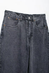 HH 2024 Women's Street Fashion Denim Blue Jeans Distressed Patchwork High Waist Zipper Fly Ripped Retro Long Pants