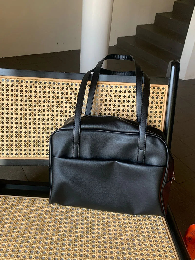 Korean Style Large Capacity Single Shoulder Women's Bag Versatile Vintage Underarm Bag Autumn 2025 New Arrival Tote Bag