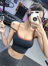 Sports Underwear Bras Top Women's Shockproof Gathering Fitness and Breasts Wearing Yoga Quick-drying Suspender Vests in Summer
