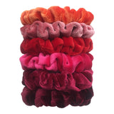 24/50/6pcs Scrunchies Women Velvet accessoires for boutique Cute Leopard High Quality Elastic Headwear Ponytail Hair Tie