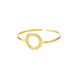 Exquisite Classic Bump Pattern Openning Bangles Bracelet For Women Cuff Bracelet Gold Color Stainless Steel Hand Ornament Gift