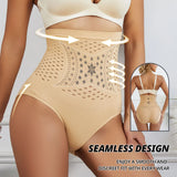 Seamless Restoration Shaper Brief Women Tummy Control Shapewear Hollow Out Fat Burning Slimming High Waist Underwear Panties
