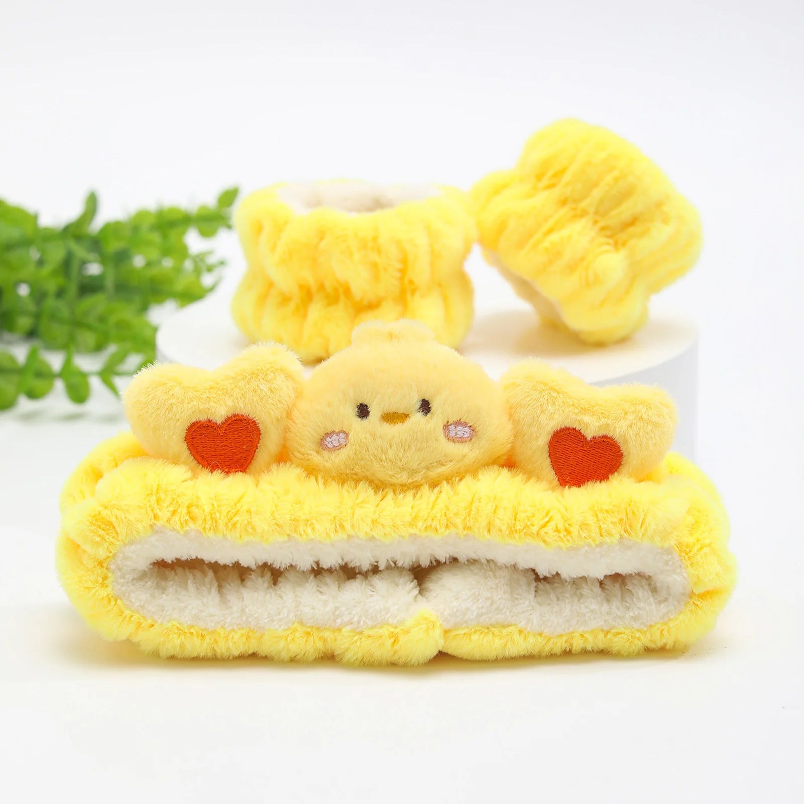 Cute Cat Ears Headband And Wristbands Plush Headband Washing Face Hairbands Suitable For Women And Men Home Casual Headwear