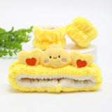 Cute Cat Ears Headband And Wristbands Plush Headband Washing Face Hairbands Suitable For Women And Men Home Casual Headwear