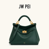 JW PEI Lucia Top-Handle Bag Luxury Designer Crossbody Shoulder Bag for Women Elegant Turn Lock Vegan Leather Messenger Purse