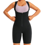 Women Hot Thermo Sauna Bodysuit One Piece Jumpsuit Shapewear Fitness Workout Sweating Bodysuit Body Shaper Thigh Trimmer Shorts