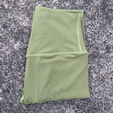 Solid Color Back Waist Pocket High Waist Yoga Legging Women Sport Cropped Pants Butter Athletic Gym Comprehensive Training Jog