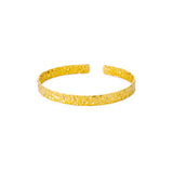 Exquisite Classic Bump Pattern Openning Bangles Bracelet For Women Cuff Bracelet Gold Color Stainless Steel Hand Ornament Gift