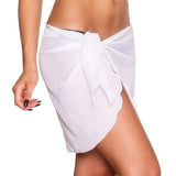 Women Short Sarongs Swimsuit Coverups Beach Bikini Wrap Sheer Short Skirt Chiffon Scarf Cover Ups for Swimwear