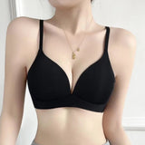 Japanese Style Seamless Push-Up Bra Comfort Wireless Underwear Women's Deep V Neck Bralette 3/4 Cup Daily Comfort Lingerie S-XL