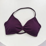Women's Thin-Strap Halter Gym Bra - Sexy Backless Sports Bra for Yoga & Fitness Training