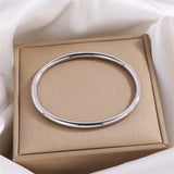 1 PCs Light Luxury Temperament Stainless Steel Gold And Silver Does Not Fade Simple Plain Face Bracelet